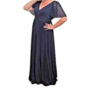 David's Bridal | Dresses | Davids Bridal Sienna Bridesmaid Wrap Spaghetti  Strap Maxi Dress Size 2 Rr1267 | Poshmark